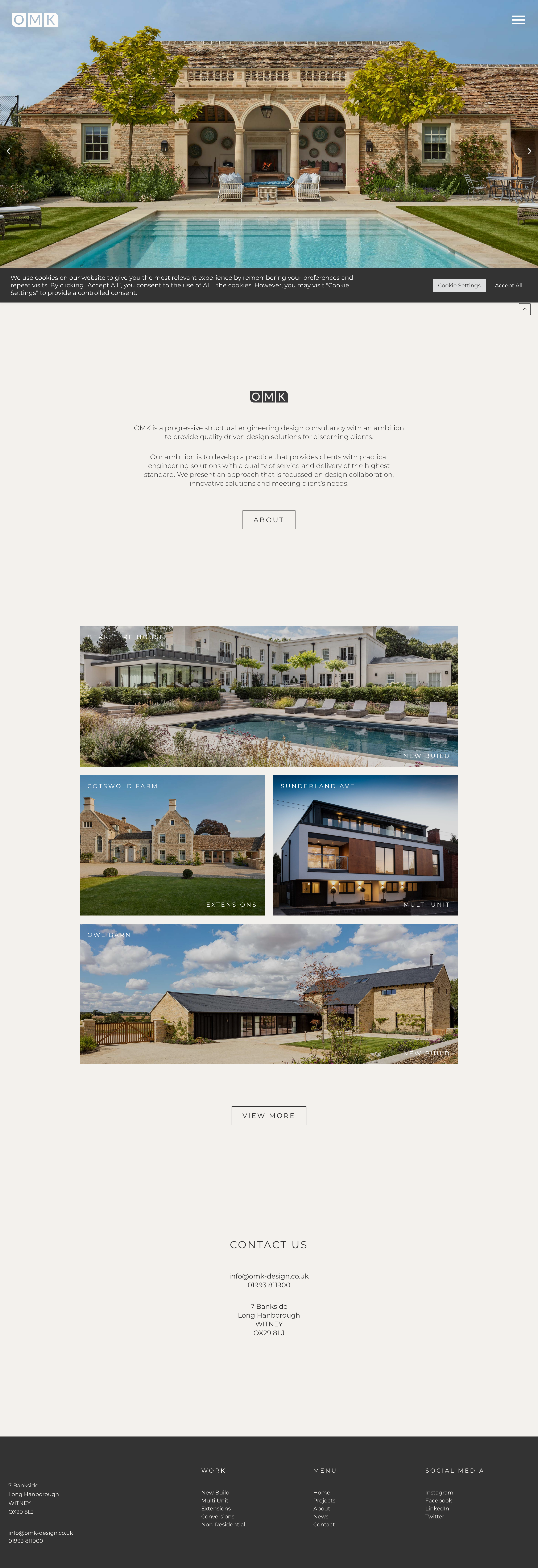 OMK Design website screenshot