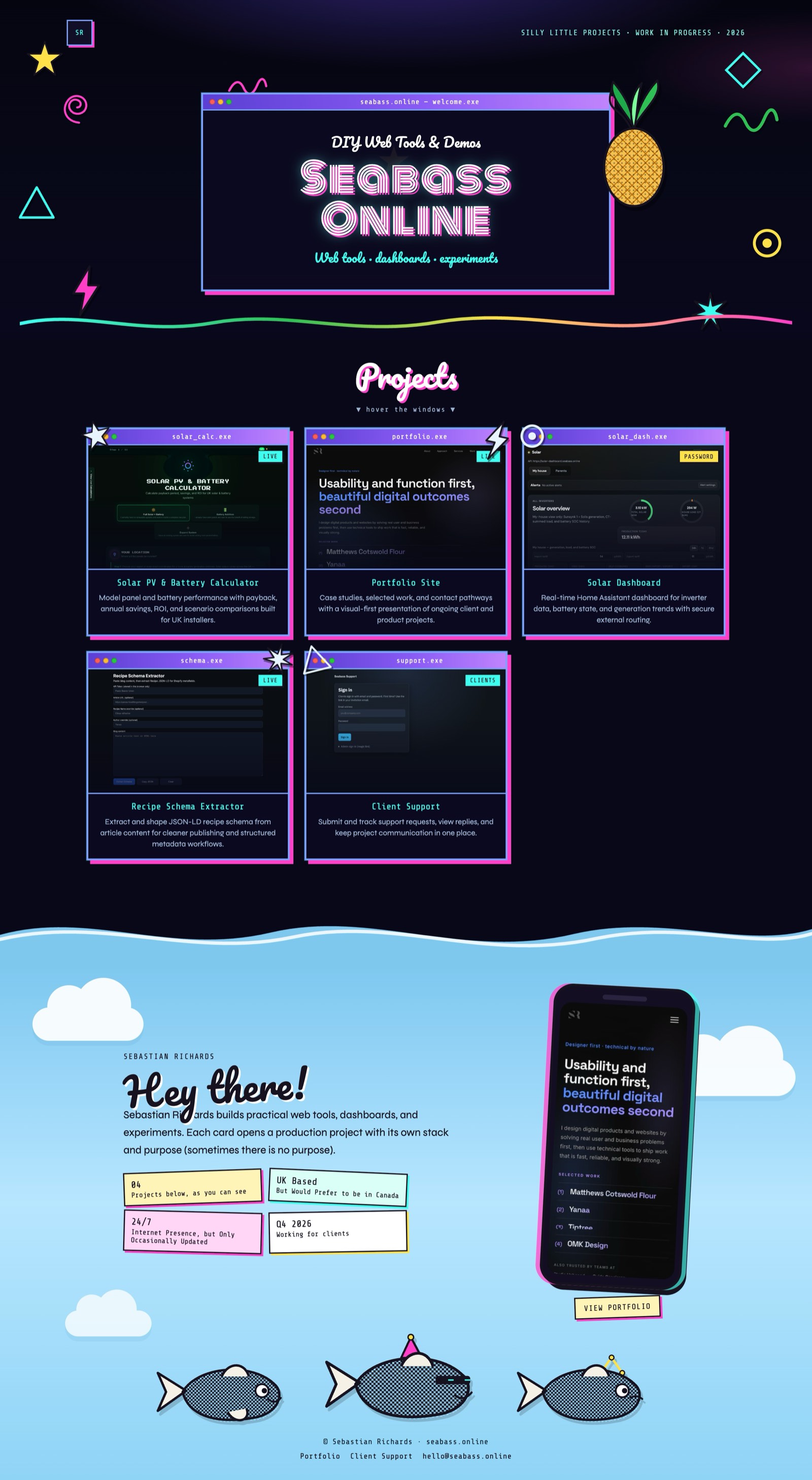 Seabass Online project screenshot